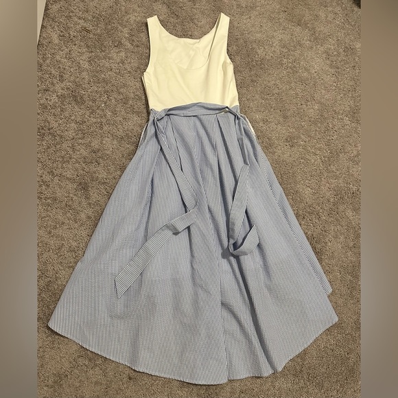 Hatch Striped Blue Dress Size 0 - Picture 2 of 10